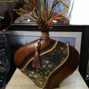 Vintage La Creazione Montefiore Vase🌹 💐 #186660-023,Polystone Eclectic Vase.